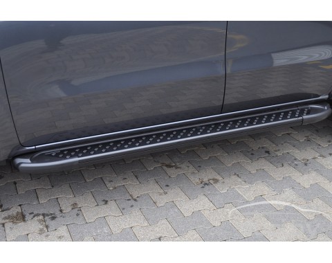 Пороги алюминиевые "Artemis Black" для X-Class.